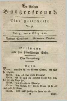 Der Brieger Bürgerfreund : eine Zeitschrift. [Jg.14], No. 9 (1 März 1822) + dod.