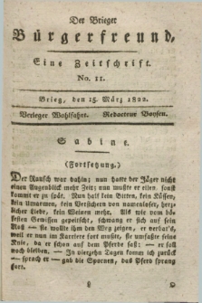 Der Brieger Bürgerfreund : eine Zeitschrift. [Jg.14], No. 11 (15 März 1822) + dod.
