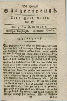 Der Brieger Bürgerfreund : eine Zeitschrift. [Jg.14], No. 17 (26 April 1822) + dod.