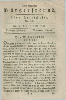 Der Brieger Bürgerfreund : eine Zeitschrift. [Jg.14], No. 28 (12 July 1822) + dod.