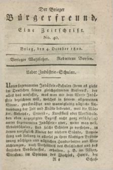 Der Brieger Bürgerfreund : eine Zeitschrift. [Jg.14], No. 40 (4 October 1822) + dod.