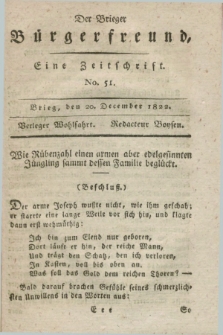Der Brieger Bürgerfreund : eine Zeitschrift. [Jg.14], No. 51 (20 December 1822) + dod.
