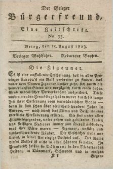 Der Brieger Bürgerfreund : eine Zeitschrift. [Jg.15], No. 33 (15 August 1823) + dod.