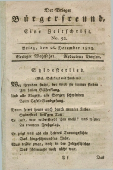 Der Brieger Bürgerfreund : eine Zeitschrift. [Jg.15], No. 52 (26 December 1823) + dod.