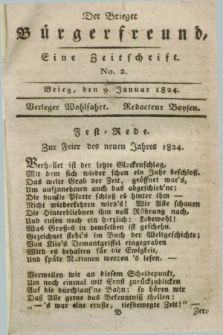 Der Brieger Bürgerfreund : eine Zeitschrift. [Jg.16], No. 2 (9 Januar 1824) + dod.