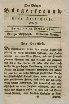 Der Brieger Bürgerfreund : eine Zeitschrift. [Jg.16], No. 7 (13 Februar 1824) + dod.