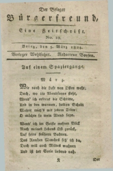 Der Brieger Bürgerfreund : eine Zeitschrift. [Jg.16], No. 10 (5 März 1824) + dod.