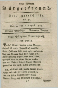 Der Brieger Bürgerfreund : eine Zeitschrift. [Jg.16], No. 32 (6 August 1824) + dod.