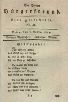 Der Brieger Bürgerfreund : eine Zeitschrift. [Jg.16], No. 45 (5 November 1824) + dod.