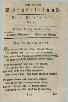 Der Brieger Bürgerfreund : eine Zeitschrift. [Jg.16], No. 52 (24 December 1824) + dod.