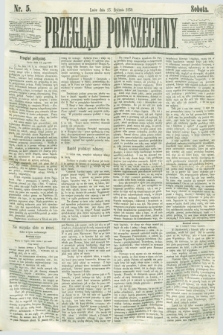 Przegląd Powszechny. 1859, nr 5 (15 stycznia)