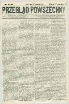 Przegląd Powszechny. 1861, nr 81 (29 sierpnia)