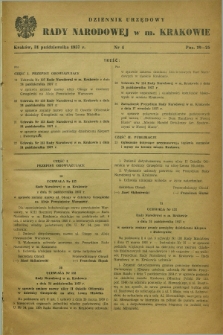 Dziennik Urzędowy Rady Narodowej w M. Krakowie. 1957, nr 4 (31 października)