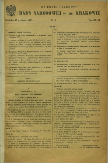 Dziennik Urzędowy Rady Narodowej w M. Krakowie. 1957, nr 6 (15 grudnia)