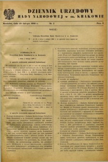 Dziennik Urzędowy Rady Narodowej w M. Krakowie. 1960, nr 2 (29 lutego)