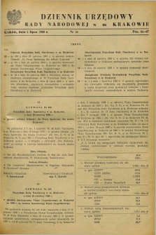 Dziennik Urzędowy Rady Narodowej w M. Krakowie. 1960, nr 12 (2 lipca)