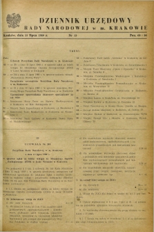 Dziennik Urzędowy Rady Narodowej w M. Krakowie. 1960, nr 13 (15 lipca)