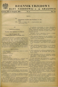 Dziennik Urzędowy Rady Narodowej w M. Krakowie. 1960, nr 23 (25 listopada)