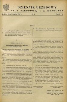 Dziennik Urzędowy Rady Narodowej w M. Krakowie. 1961, nr 6 (10 marca)