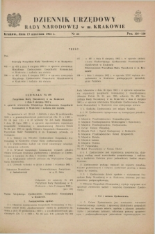 Dziennik Urzędowy Rady Narodowej w M. Krakowie. 1962, nr 21 (19 września)