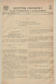 Dziennik Urzędowy Rady Narodowej w M. Krakowie. 1962, nr 28 (22 grudnia)