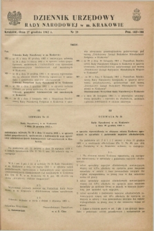 Dziennik Urzędowy Rady Narodowej w M. Krakowie. 1962, nr 29 (27 grudnia)
