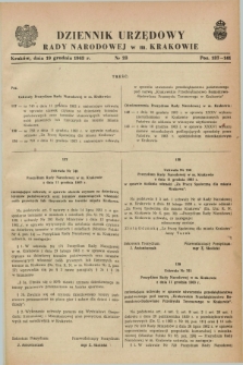 Dziennik Urzędowy Rady Narodowej w M. Krakowie. 1963, nr 23 (19 grudnia) + dod.