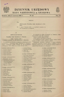 Dziennik Urzędowy Rady Narodowej M. Krakowa. 1965, nr 12 (2 czerwca)