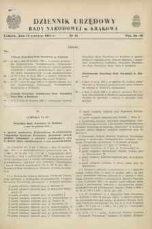 Dziennik Urzędowy Rady Narodowej M. Krakowa. 1965, nr 14 (19 czerwca)