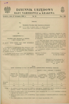 Dziennik Urzędowy Rady Narodowej M. Krakowa. 1965, nr 21 (17 sierpnia)