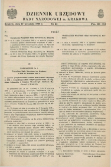 Dziennik Urzędowy Rady Narodowej M. Krakowa. 1965, nr 23 (17 września)