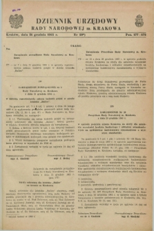Dziennik Urzędowy Rady Narodowej M. Krakowa. 1965, nr 29 (31 grudnia) + dod.