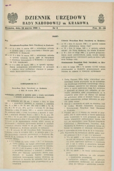 Dziennik Urzędowy Rady Narodowej M. Krakowa. 1966, nr 6 (26 marca)