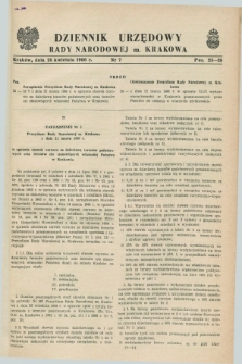 Dziennik Urzędowy Rady Narodowej M. Krakowa. 1966, nr 7 (25 kwietnia)