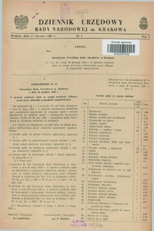 Dziennik Urzędowy Rady Narodowej M. Krakowa. 1967, nr 1 (17 stycznia)