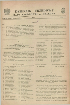 Dziennik Urzędowy Rady Narodowej M. Krakowa. 1967, nr 3 (6 lutego)