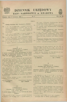 Dziennik Urzędowy Rady Narodowej M. Krakowa. 1967, nr 9 (17 kwietnia)