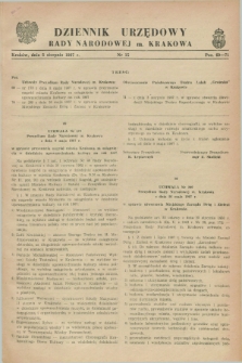 Dziennik Urzędowy Rady Narodowej M. Krakowa. 1967, nr 15 (5 sierpnia)
