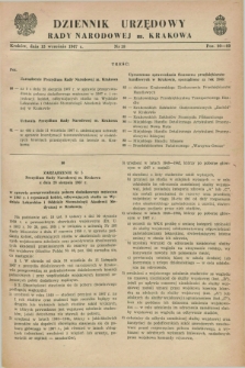 Dziennik Urzędowy Rady Narodowej M. Krakowa. 1967, nr 18 (15 września)