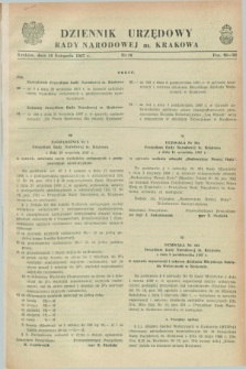 Dziennik Urzędowy Rady Narodowej M. Krakowa. 1967, nr 19 (14 listopada)
