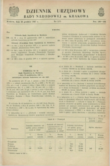 Dziennik Urzędowy Rady Narodowej M. Krakowa. 1967, nr 21 (30 grudnia)