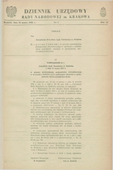 Dziennik Urzędowy Rady Narodowej M. Krakowa. 1968, nr 5 (14 marca)