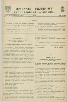 Dziennik Urzędowy Rady Narodowej M. Krakowa. 1968, nr 6 (12 kwietnia)