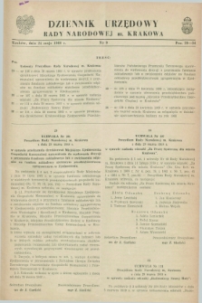 Dziennik Urzędowy Rady Narodowej M. Krakowa. 1968, nr 9 (24 maja)