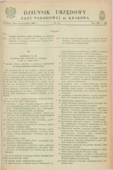 Dziennik Urzędowy Rady Narodowej M. Krakowa. 1968, nr 19 (16 września)
