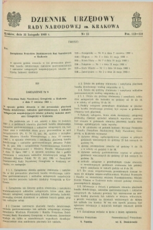 Dziennik Urzędowy Rady Narodowej M. Krakowa. 1968, nr 23 (15 listopada)