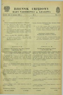 Dziennik Urzędowy Rady Narodowej M. Krakowa. 1969, nr 2 (15 stycznia)