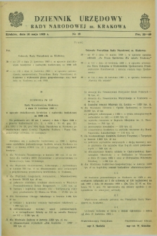 Dziennik Urzędowy Rady Narodowej M. Krakowa. 1969, nr 10 (10 maja)