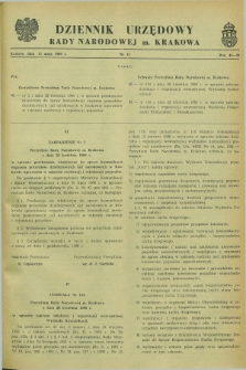 Dziennik Urzędowy Rady Narodowej M. Krakowa. 1969, nr 11 (15 maja)