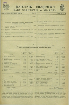 Dziennik Urzędowy Rady Narodowej M. Krakowa. 1969, nr 17 (19 sierpnia)